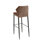 Feros Barhocker Louis, Cognac, Kunstleder gepolstert