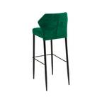 Feros Louis Barhocker Velours Gepolstert Grün, feuerhemmend, 500 x 470 x 1050 mm