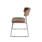 Feros Mundo Stapelstuhl Cognac, Kunstleder gepolstert, feuerhemmend, 540 x 550 x 790 mm