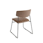 Feros Mundo Stapelstuhl Cognac, Kunstleder gepolstert, feuerhemmend, 540 x 550 x 790 mm
