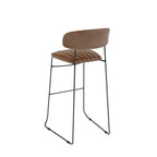 Feros Mundo Barhocker Cognac, Kunstleder gepolstert, feuerhemmend, 465 x 490 x 1050 mm