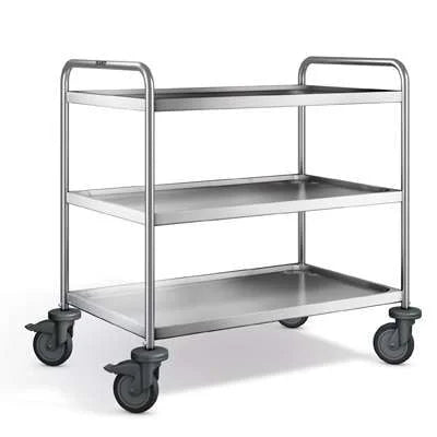 B.PRO Servierwagen SW 10 x 6-3, stahlverzinkte Rollen (2 Bockrollen)
