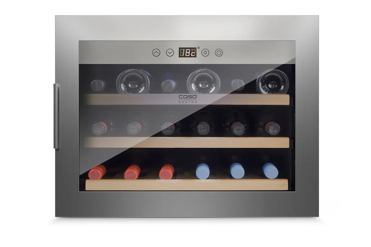 CASO WineSafe Einbaukühlschrank 18 EB Inox
