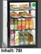 Bartscher Mini-Kühlvitrine 78L, schwarz