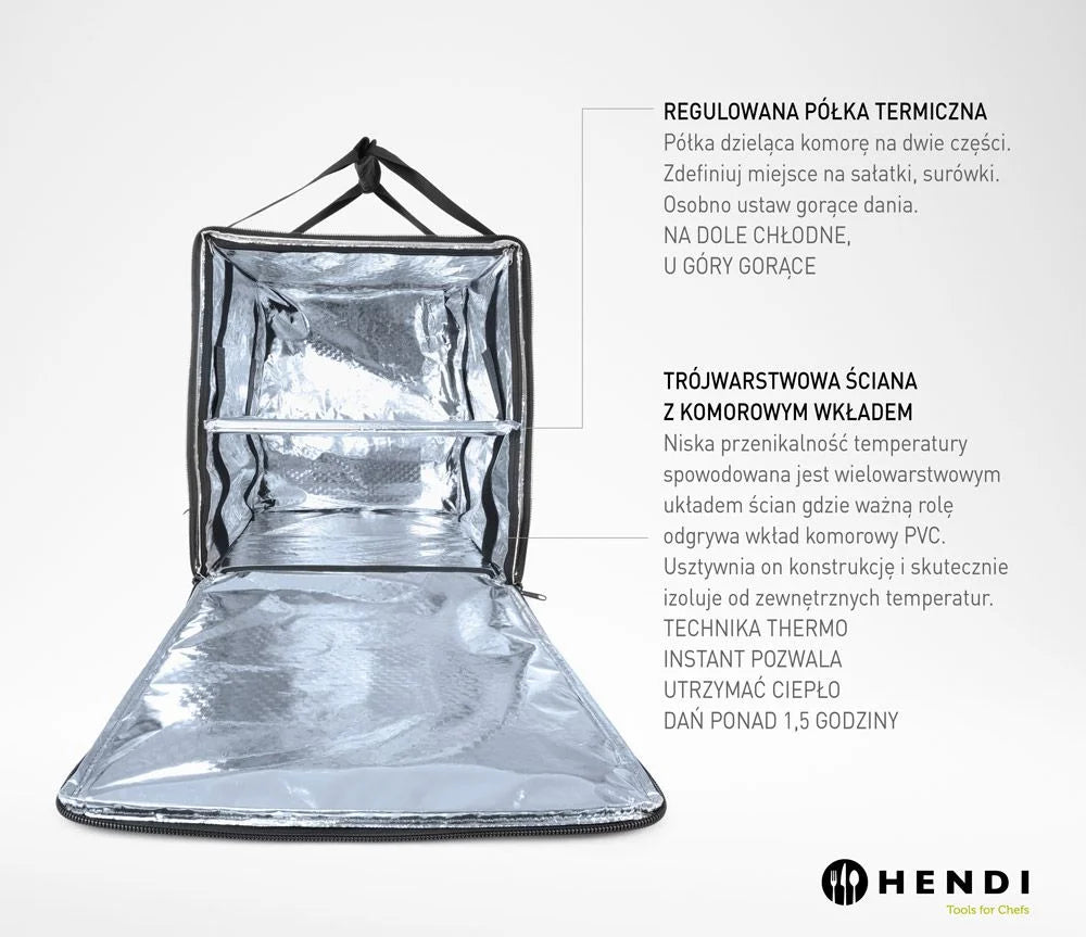 Hendi Thermo-Transportrucksack, 75,2L, Schwarz, 410x410x(H)480mm