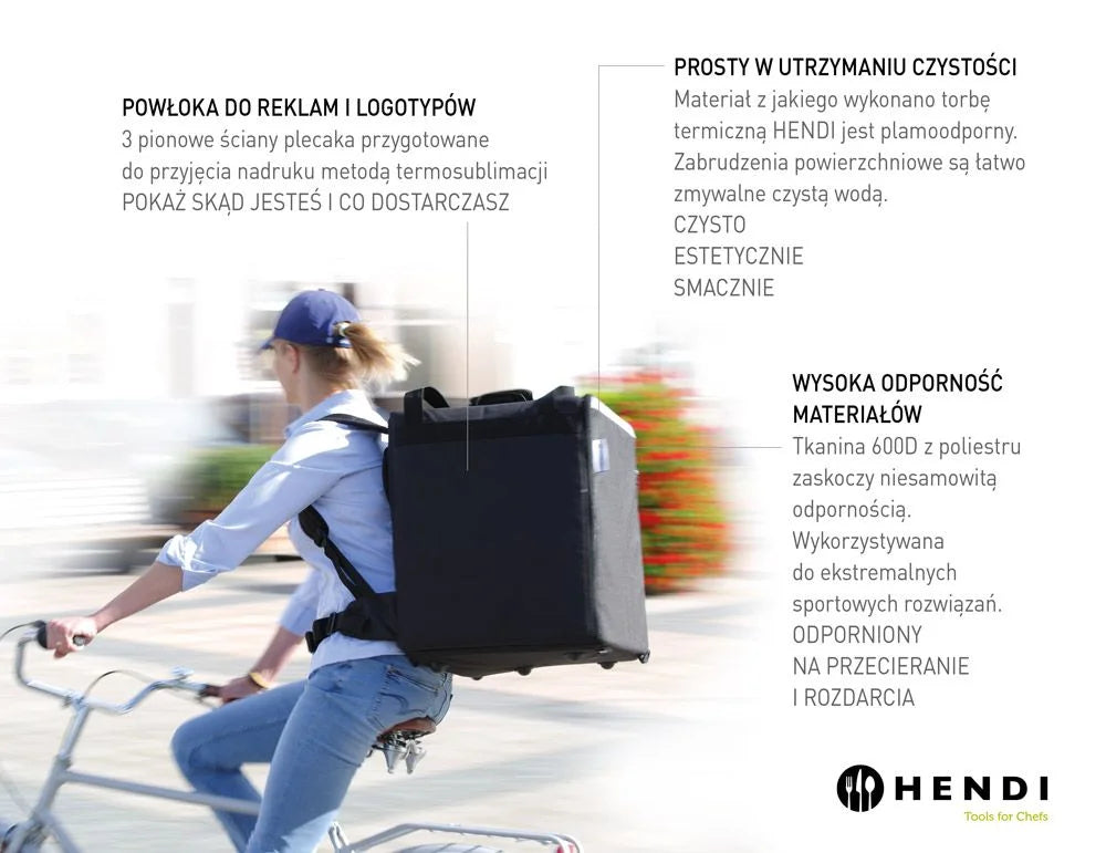 Hendi Thermo-Transportrucksack, 75,2L, Schwarz, 410x410x(H)480mm