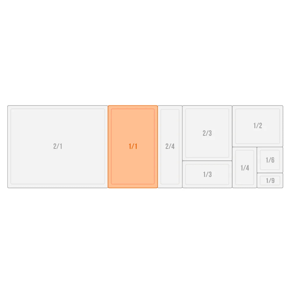 Rieber Edelstahl GN-Deckel GN 1/1 mit Löffelaussparung und Griffmulde, Mod. 1111, A-L