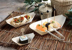 Papstar  Pure  Fingerfood-Schalen M - Schiffchen; Holz - 50 Stk