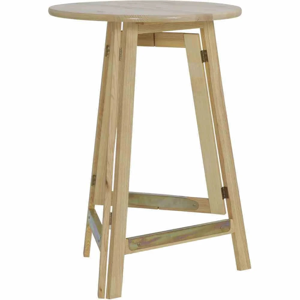 FUN STAR Stehtisch Ø 78 cm, komplett aus Kiefernholz