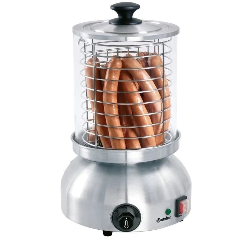 Hot-Dog-Gerät aus Edelstahl, rund, Ø 29cm, Höhe 42cm