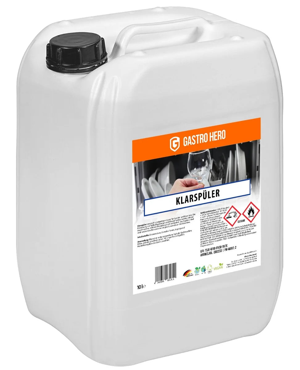 Klarspüler Spülmaschinen  10 Liter Zitrus für glänzendes, trockenes Geschirr