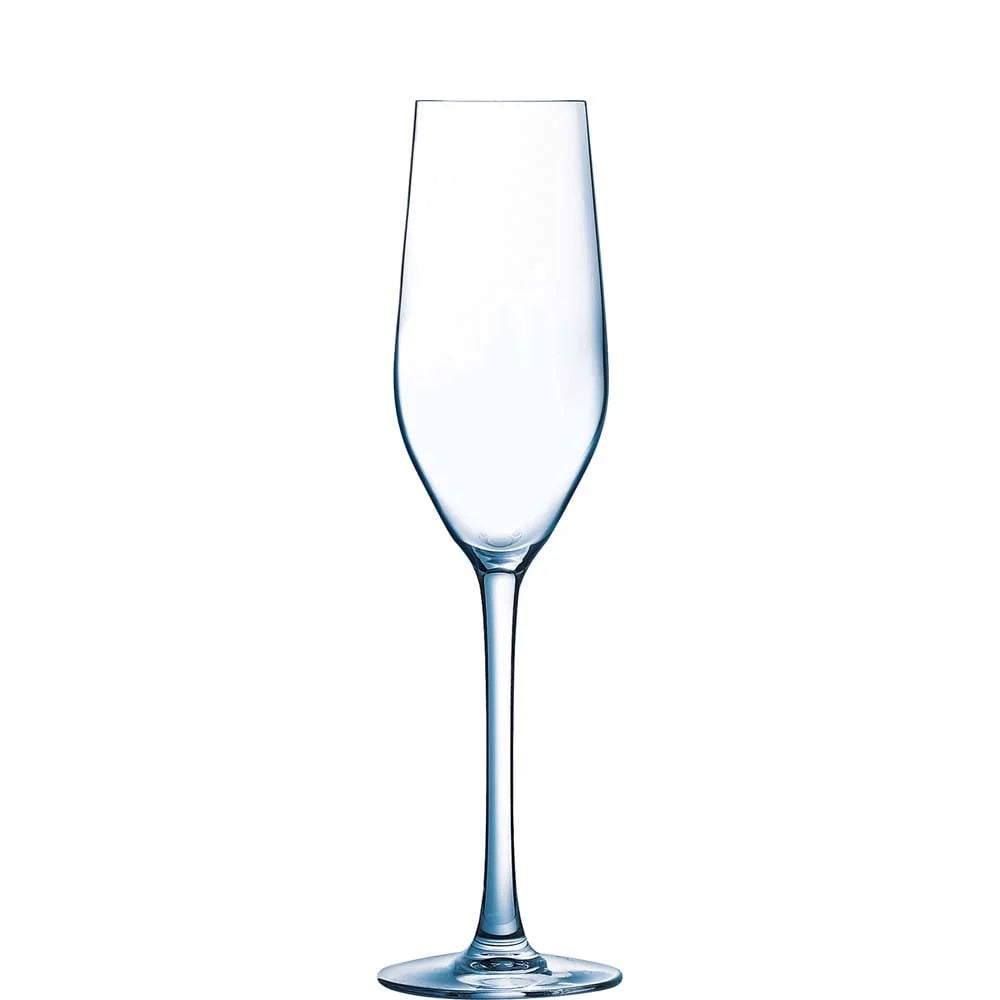 Arcoroc Mineral Sektglas 16 cl mit Füllstrich bei 0,1 l, 18er Catering-Box