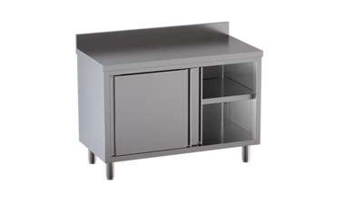 
Edelstahl-Arbeitsschrank ECO 16x6 mit Aufkantung