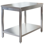 Edelstahl Arbeitstisch Profi 1000 x 600 mm - mit Grundboden