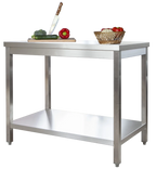 Edelstahl Arbeitstisch Profi 1000 x 700 mm - mit Grundboden