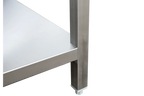 Edelstahl Arbeitstisch Profi 1000 x 700 mm - mit Grundboden