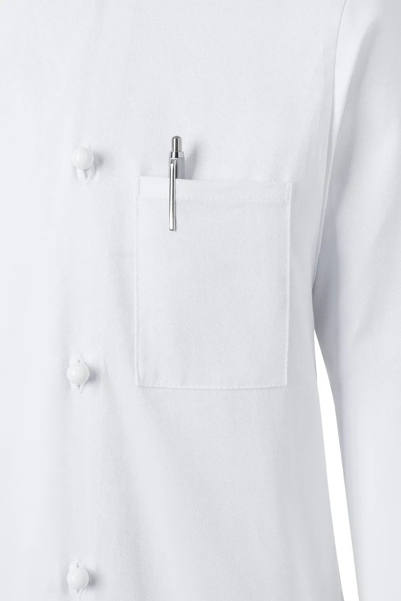 Herrenkochjacke Basic, Kugelknöpfe, weiß, Größe: L