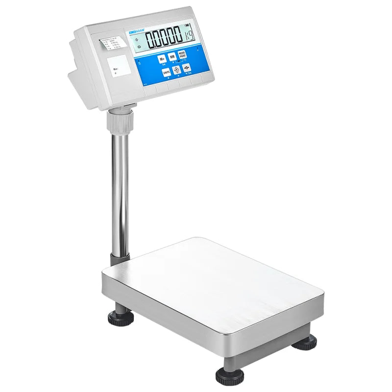 AE Adam Bodenwaage mit Hochanzeige und Einbaudrucker für Etiketten oder Barcodes 16 kg / Lesbarkeit 0,5 g