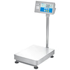 AE Adam Bodenwaage mit Hochanzeige und Einbaudrucker für Etiketten oder Barcodes 300 kg / Lesbarkeit 20 g