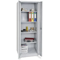 Ordner- Universalschrank mit Sockel, BxTxH 600x500x1800 mm, lichtgrau RAL 7035