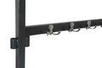 Feros Garderobenständer klein 48 Haken, aus Stahl in Schwarz, fahrbar, erweiterbar