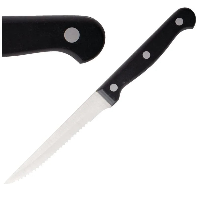 Olympia Steakmesser mit schwarzem Griff 215 mm - 12 Stk.