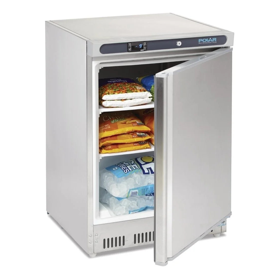 Edelstahltiefkühlschrank Polar 140L