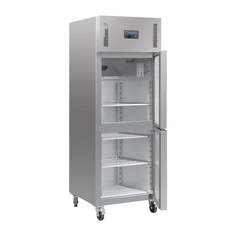 Polar Serie G Gefrierschrank Edelstahl mit 2 Türen 600L