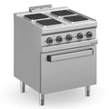 Elektroherd Serie 700 - 70/70 mit Elektrobackofen - 4 quadratische Kochfelder - 15,7 kW