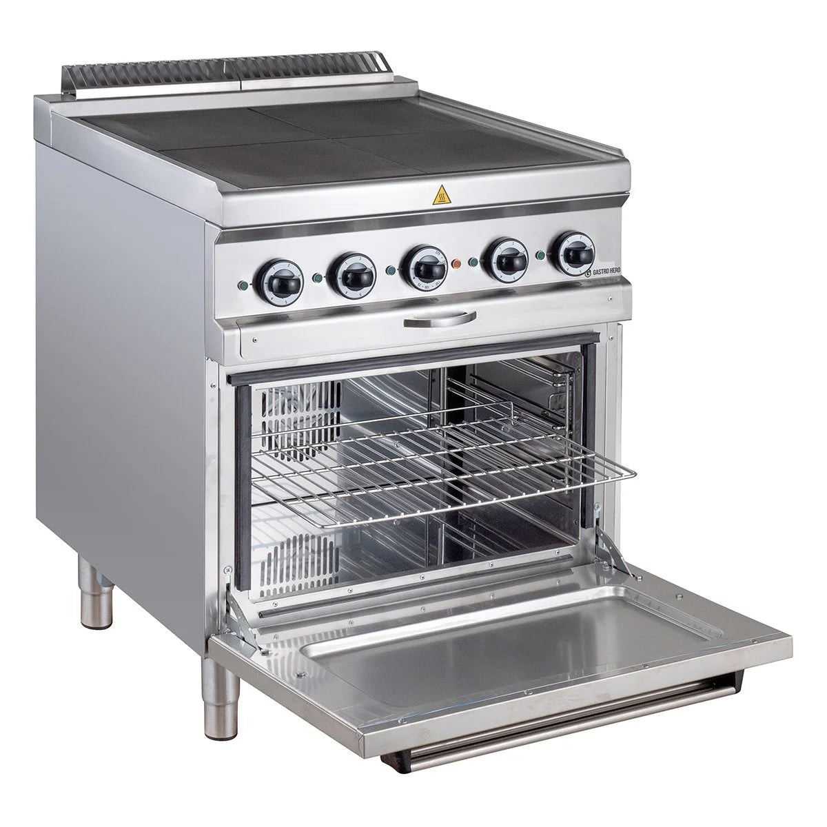 Elektroherd Serie 700 - 70/70  mit Elektrobackofen, Umluft - 4 quadratische, abgesenkte Kochfelder - 12,6 kW