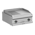 Elektrogrillplatte Serie 700 - 70/70 - ½ glatt, ½ gerillt  - Tischgerät