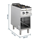 Gasherd Serie 700 - 40/70 - 2 Kochstellen - 14 kW