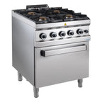 Gasherd Serie 700 - 70/70 mit Gasbackofen - 4 Kochstellen - 34 kW