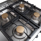 Gasherd Serie 700 - 70/70 mit Gasbackofen - 4 Kochstellen - 34 kW