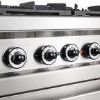 Gasherd Serie 700 - 110/70 mit Gasbackofen - 6 Kochstellen - 48 kW