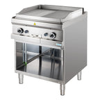 Gasgrillplatte Serie 700 - 70/70 - ½ glatt, ½ gerillt