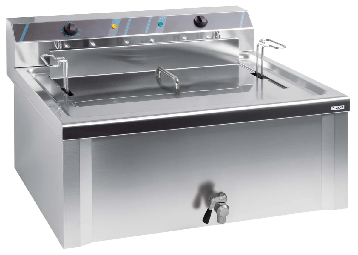 Elektro Backwaren-Fritteuse Profi 37 Liter mit Ablasshahn, 400 V