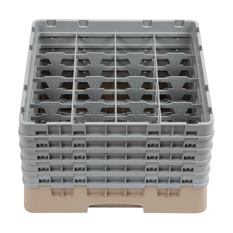 Cambro Gläserspülkorb beige mit 16 Fächern max Glashöhe 25,7cm