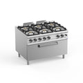 Gasherd  Serie 900 - 120/90 mit großem Gasbackofen - 6 Kochstellen - 64 kW