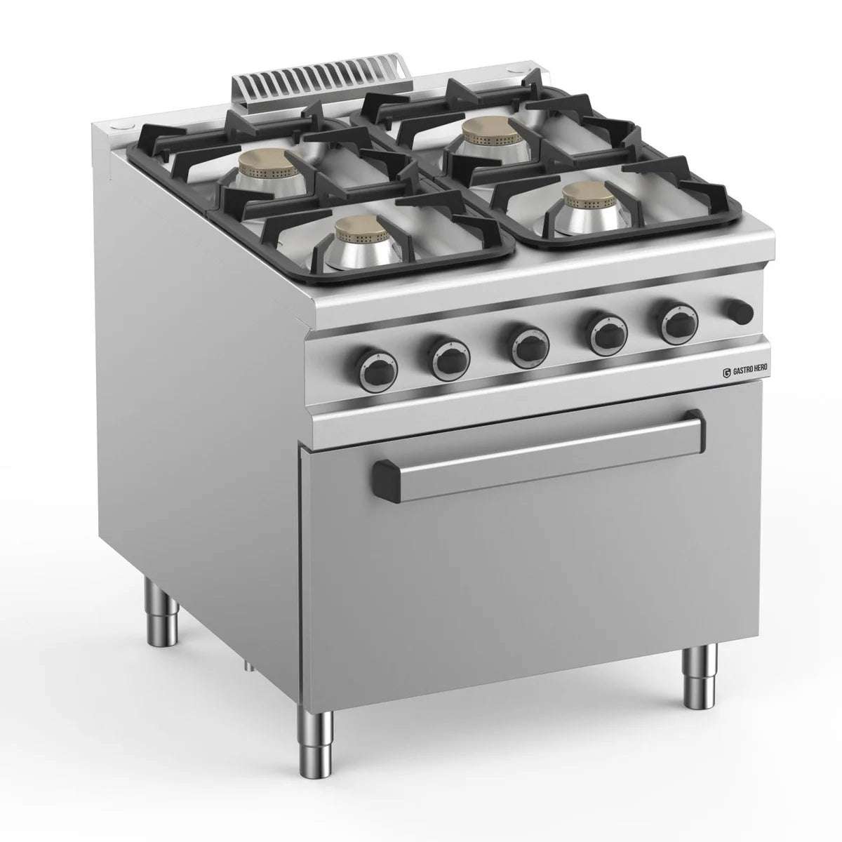Gasherd  Serie 900 - 80/90 mit Elektrobackofen - 4 Kochstellen - 42 kW