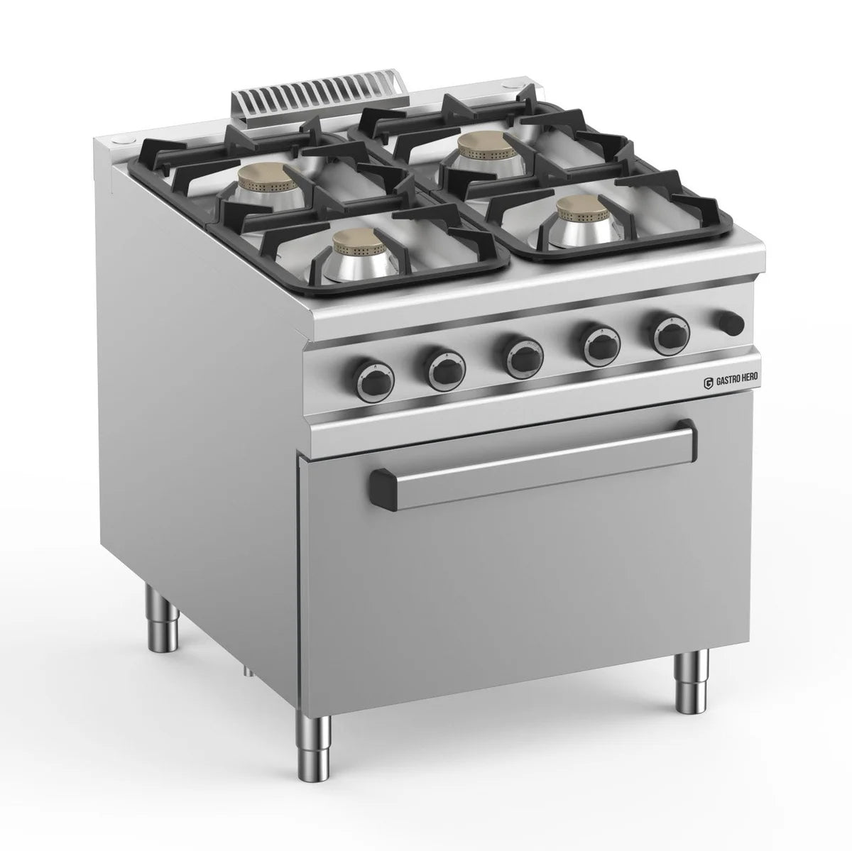 Gasherd  Serie 900 - 80/90 mit Elektrobackofen - 4 Kochstellen - 22 kW