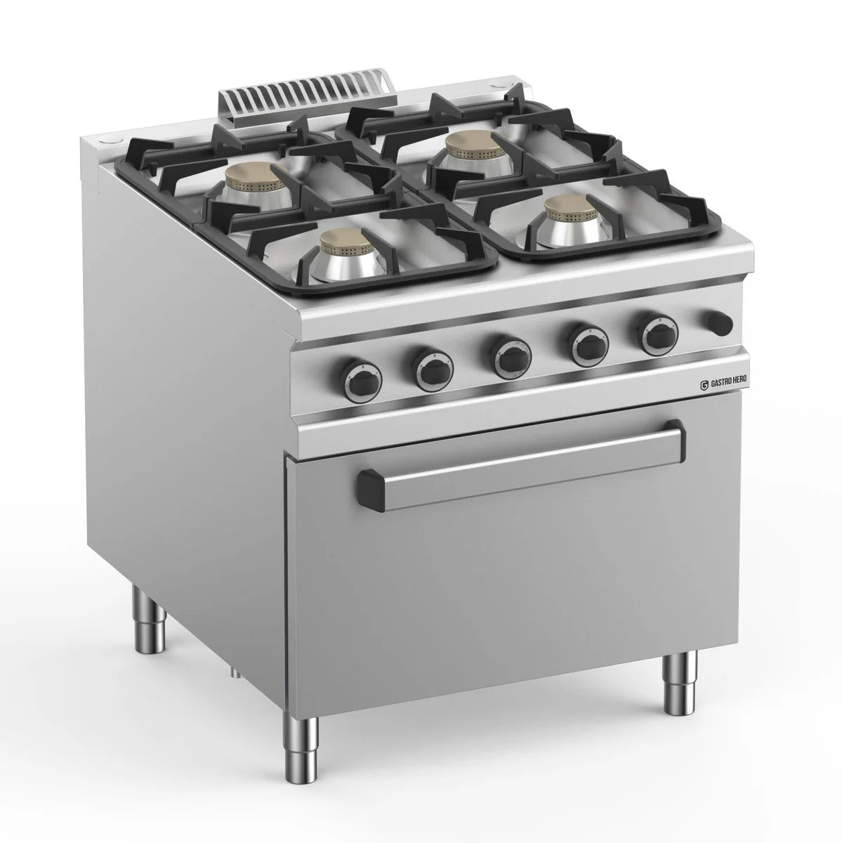 Gasherd  Serie 900 - 80/90 mit Gasbackofen - 4 Kochstellen - 43 kW