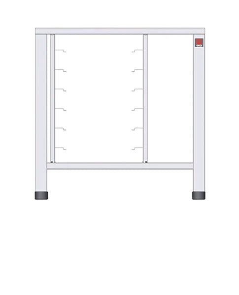 Untergestell aus Edelstahl mit universellen Stützen für 6 x GN1/1