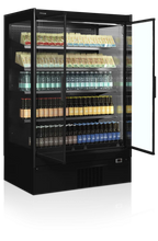 Tefcold Supermarkt Wandkühlregal Multideck EXTRA1250CD schwarz