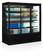 Tefcold Supermarkt Wandkühlregal Multideck EXTRA1875CD schwarz