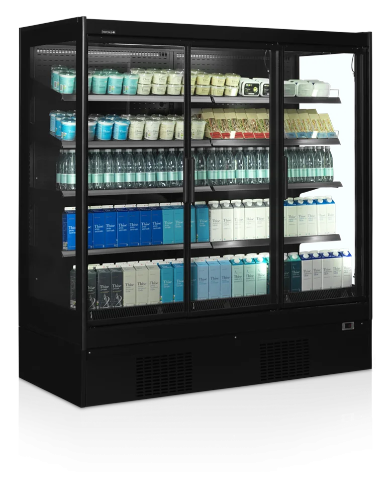 Tefcold Supermarkt Wandkühlregal Multideck EXTRA1875CD schwarz