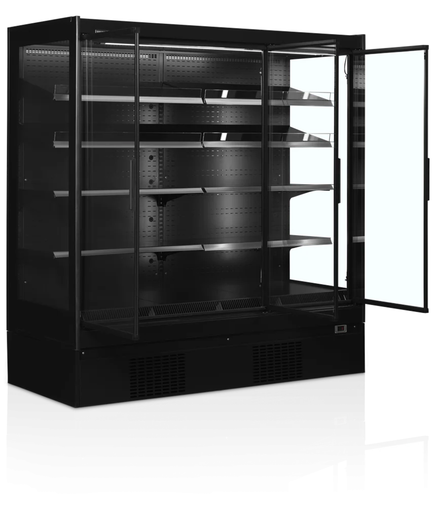 Tefcold Supermarkt Wandkühlregal Multideck EXTRA1875CD schwarz