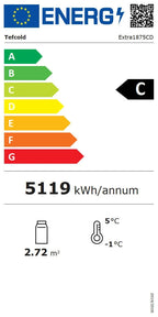 Tefcold Supermarkt Wandkühlregal Multideck EXTRA1875CD schwarz