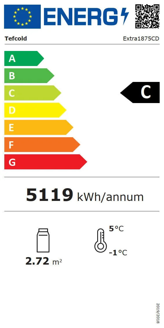Tefcold Supermarkt Wandkühlregal Multideck EXTRA1875CD schwarz