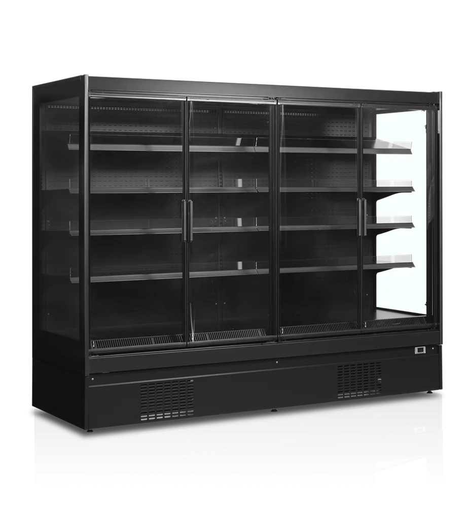Tefcold Supermarkt Wandkühlregal Multideck EXTRA2500CD schwarz